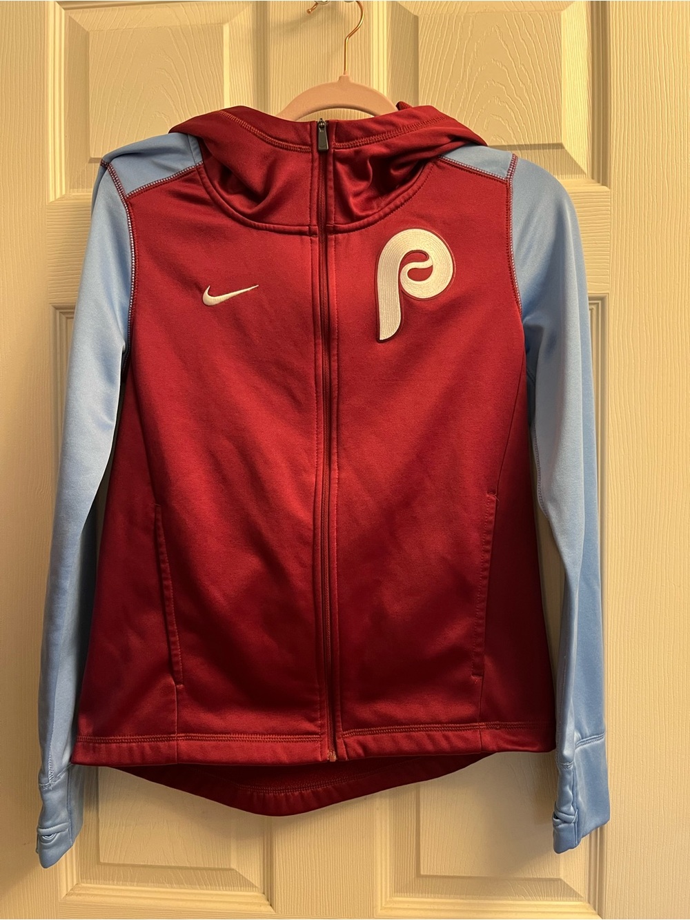 #11 Nike Women’s Philadelphia Phillies Maroon Full-Zip Hoodie Xsmall
